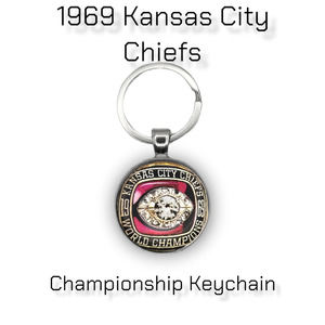 1969 Kansas City Chiefs keychain, NFL championship ring keychain